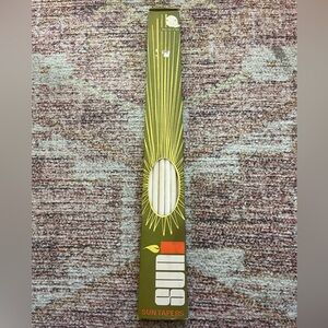 Suni Sun Tapers Vintage Box Of 12 Mid century Slender Candles Unused 15”